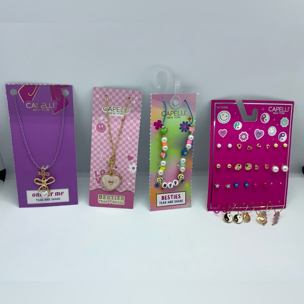 Capelli of New York Kids' Jewelry Set - Gold and Pink